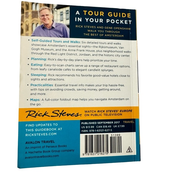 Amsterdam Set Michelin Street Map and Rick Steves Pocket Guidebook Travel - Picture 9 of 16